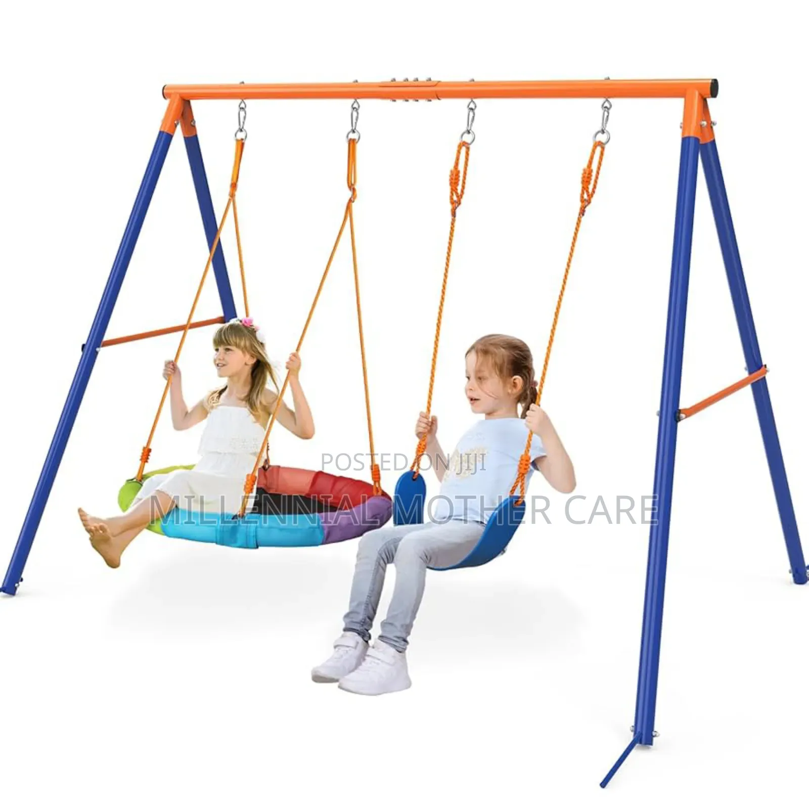 2 in 1 Metal Swing Set