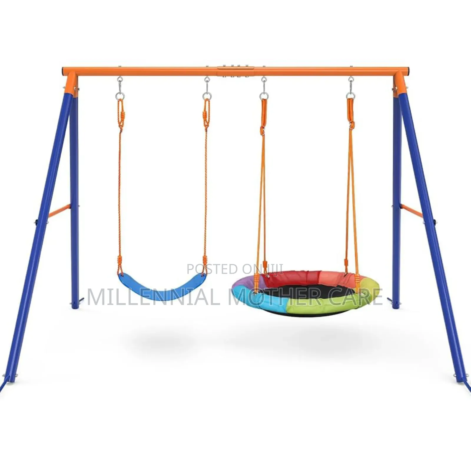 2 in 1 Metal Swing Set