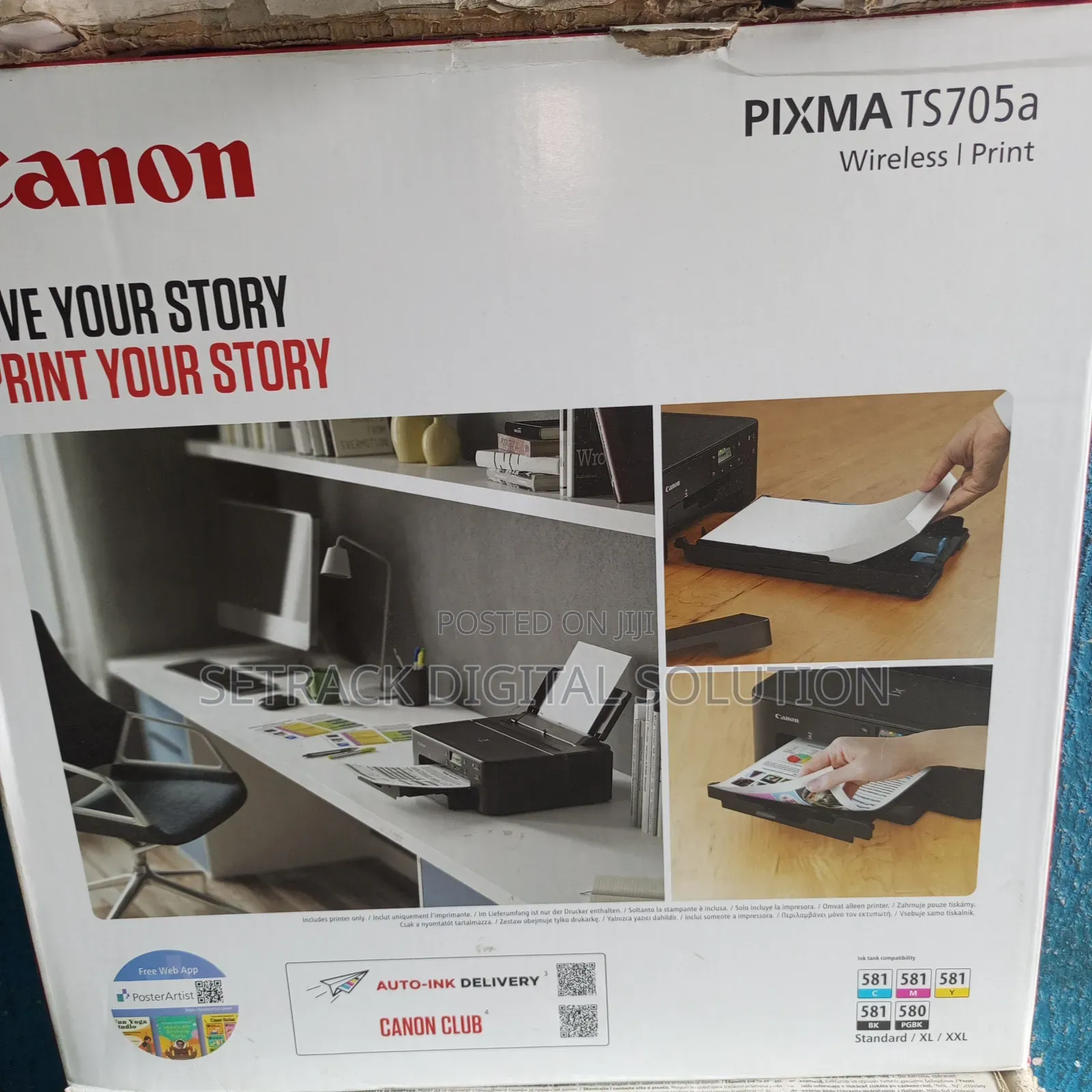 Canon Pixma Ts705a Photo Id Card / A4 Paper Wireless Printer