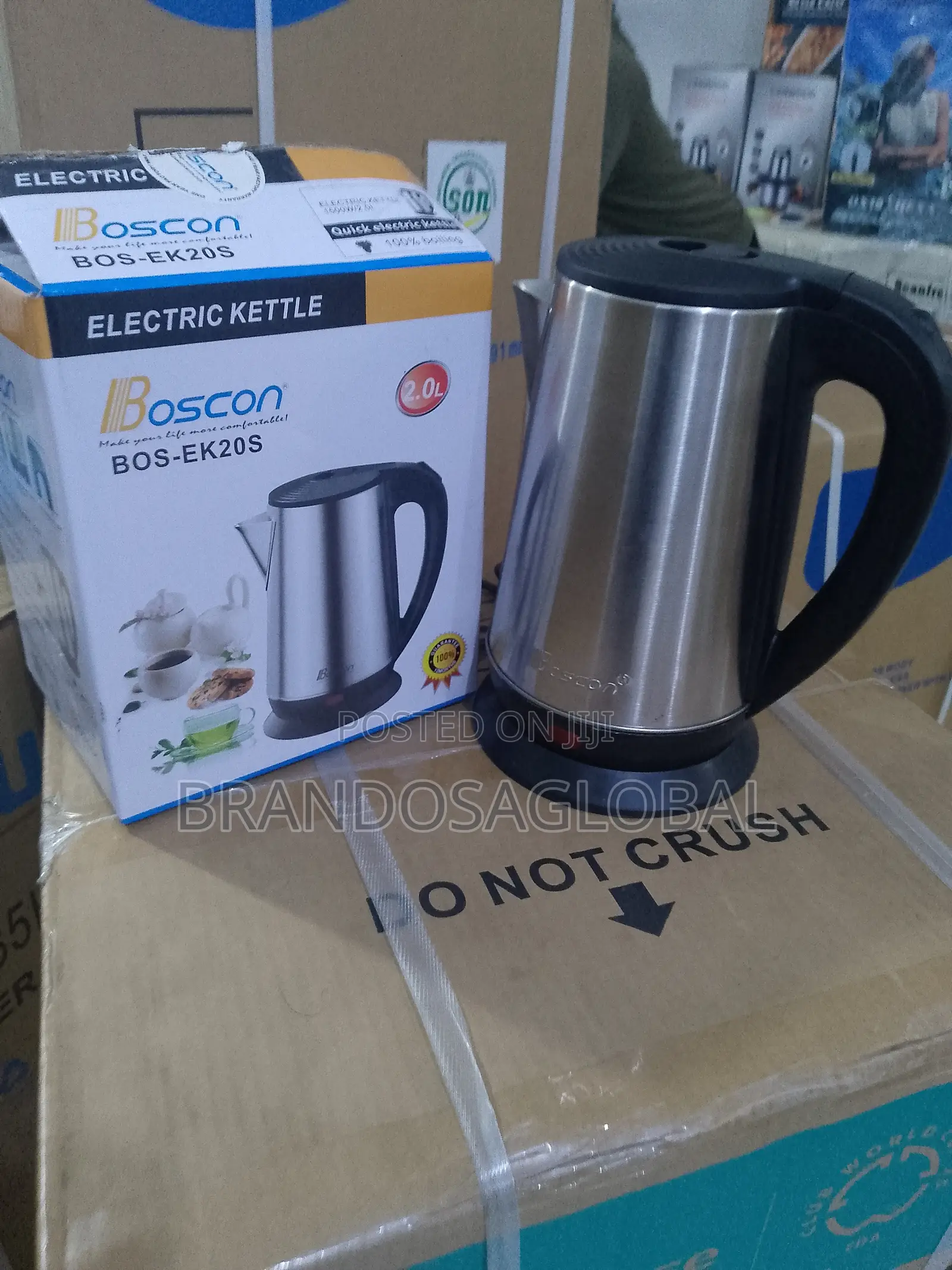 Original Boscon 2l Electric Kettle – Stainless Steel Quick Boil