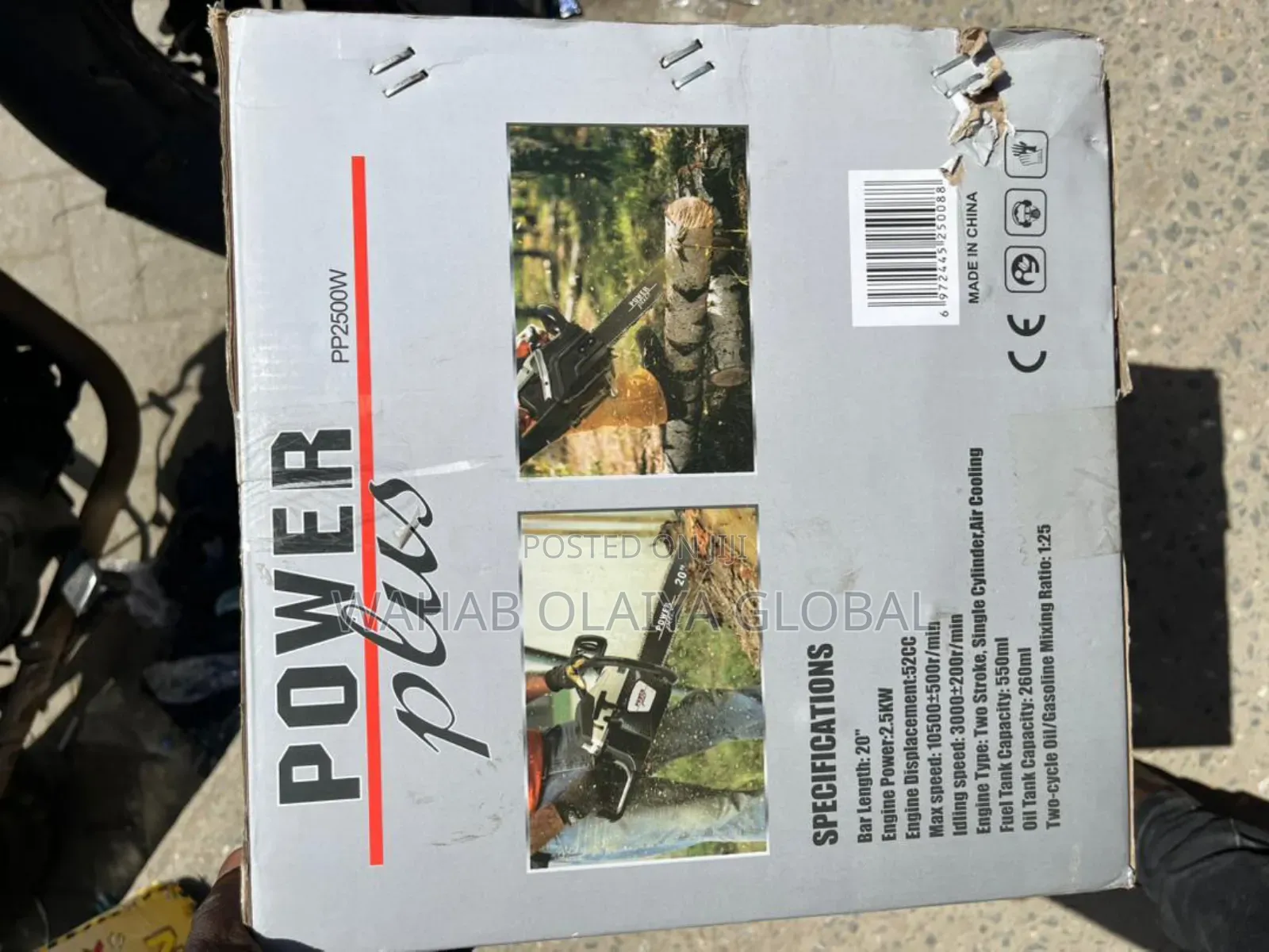 Power Plus 52cc Gasoline Chain Saw – 2.5kw High-Performance Cutter