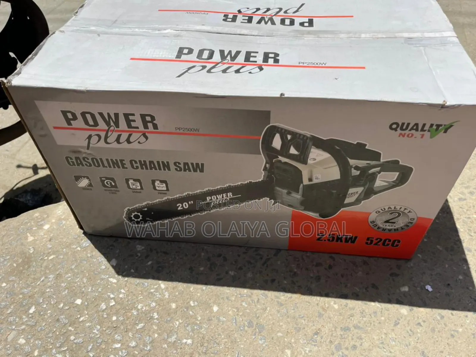Power Plus 52cc Gasoline Chain Saw – 2.5kw High-Performance Cutter