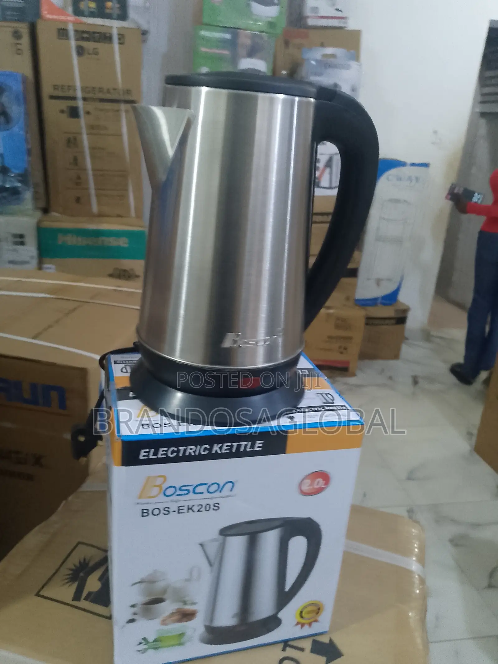Boscon Bos-Ek20s – Stainless Steel Electric Kettle for Home Office