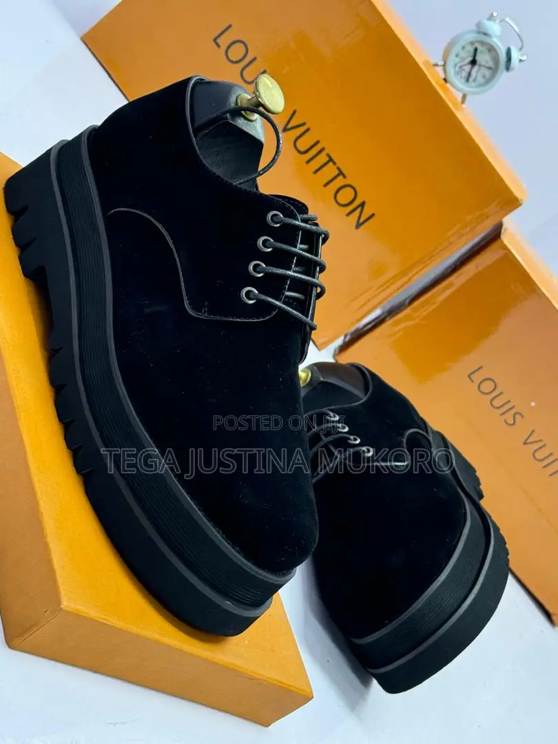 Louis Vuitton Suede High Sole Shoe