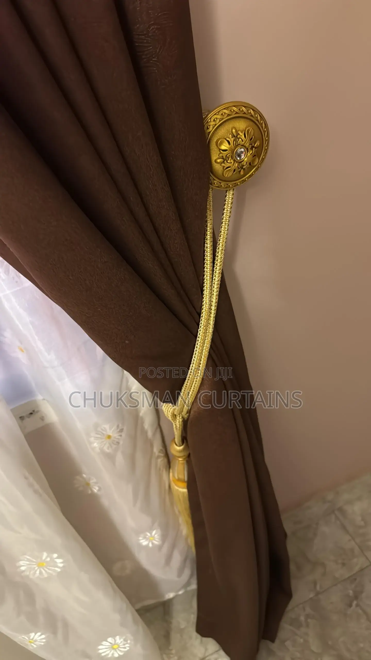 Brown Thick Curtain