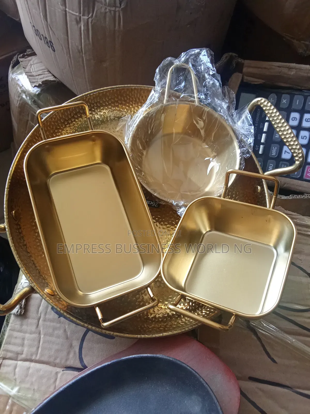 Quality Golden Small Chops and Samosa Serving Plates