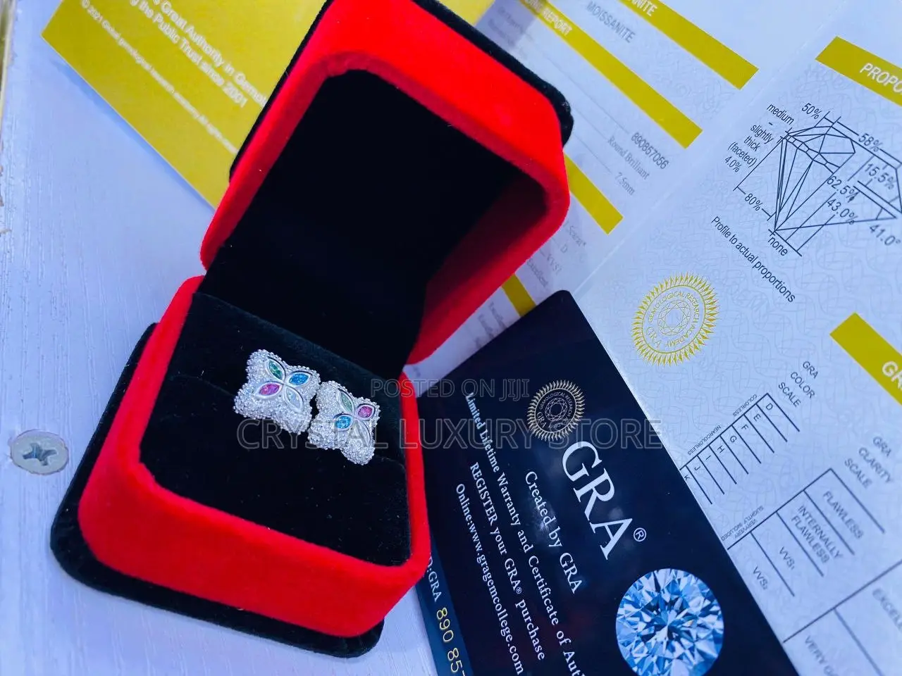 New Vvs Moissanite Earrings Comes With Proper Certification