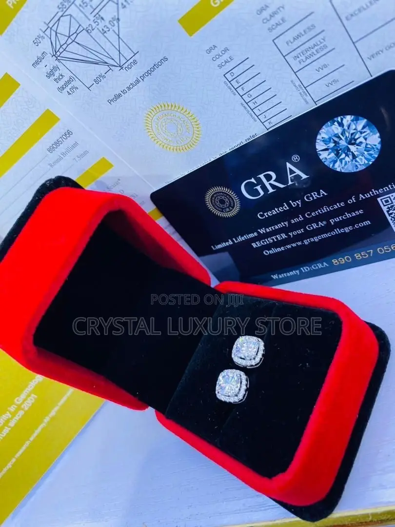 New VVS Moissanite Earrings Comes With Proper Certification