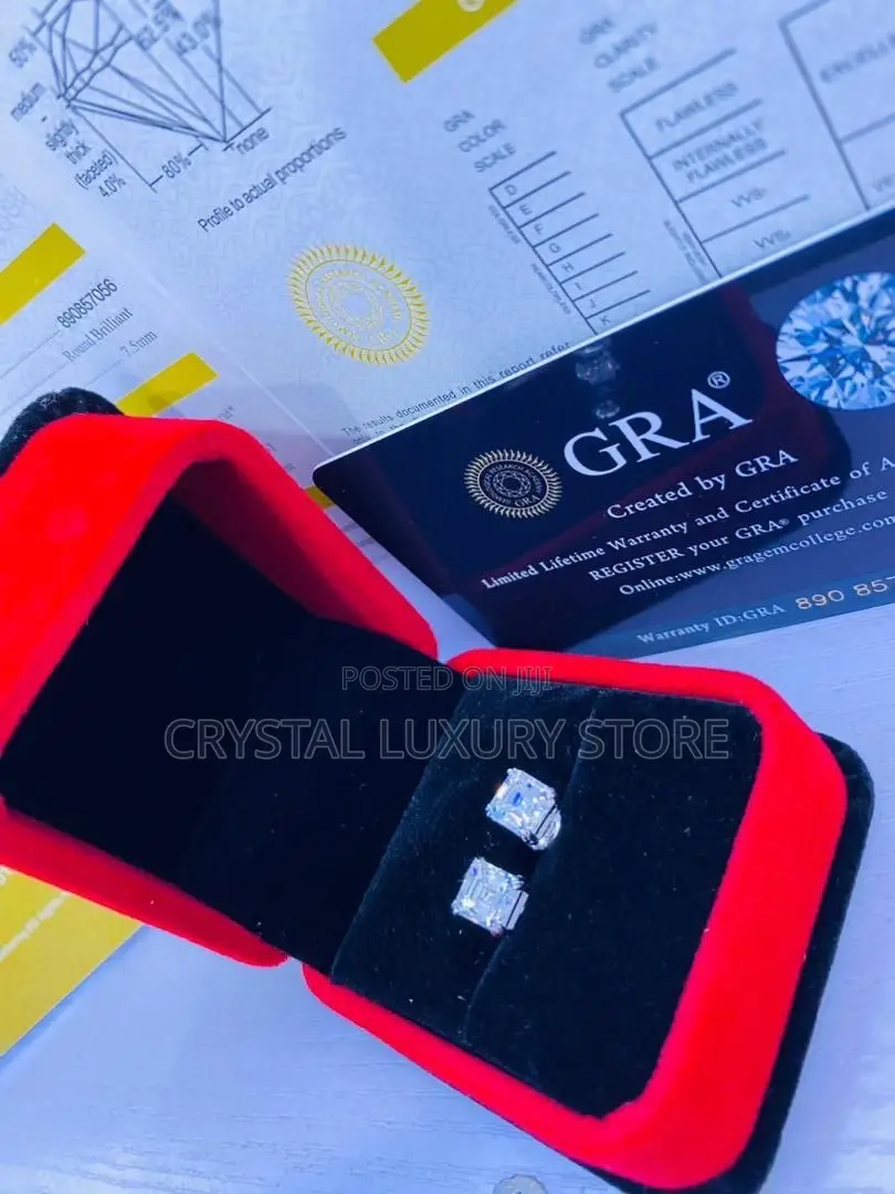 New VVS Moissanite Earrings Comes With Proper Certification