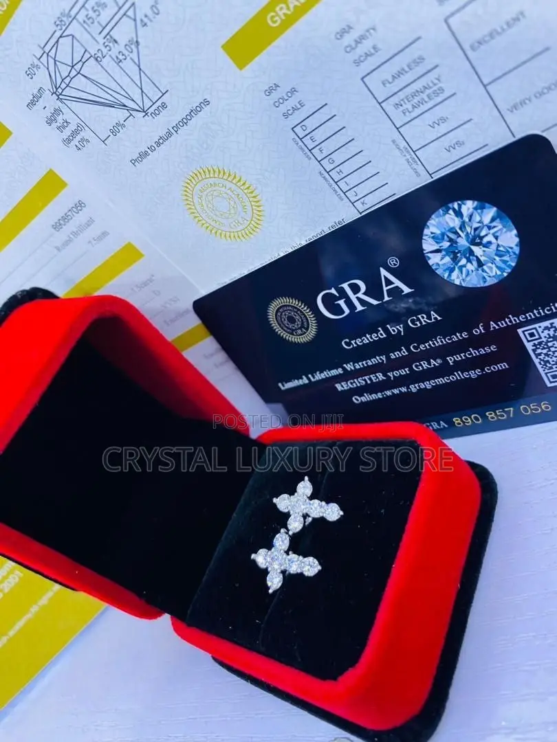 New VVS Moissanite Earrings Comes With Proper Certification