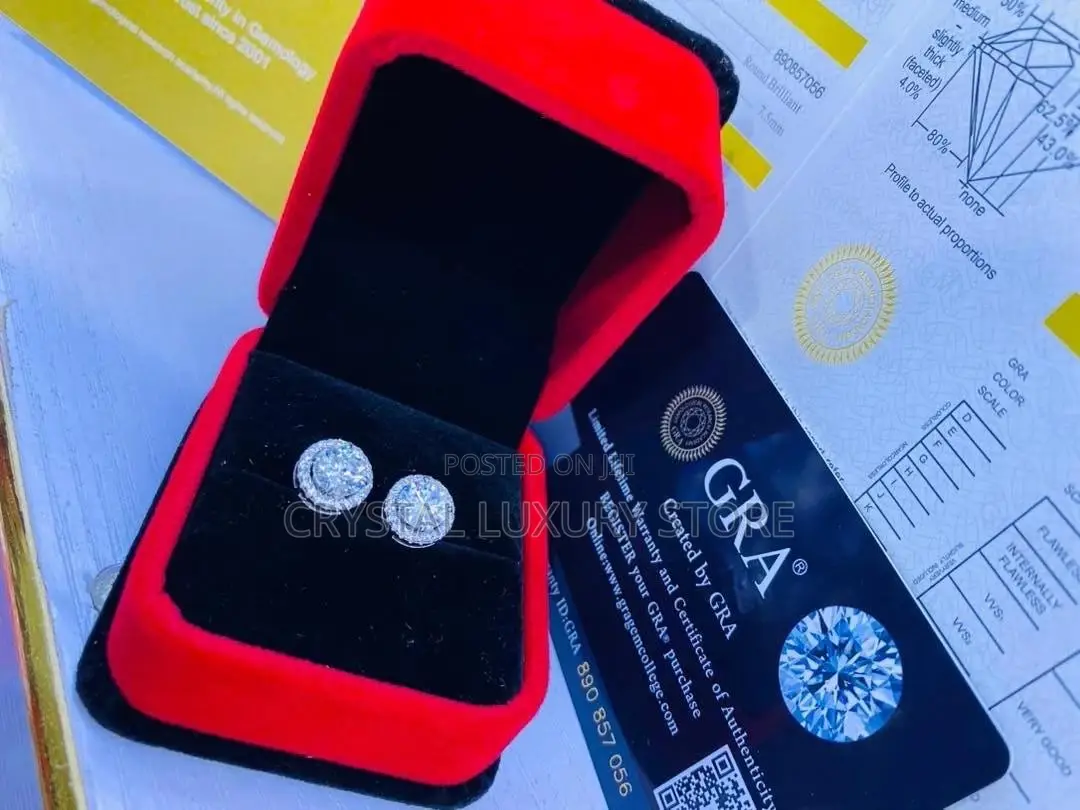 New VVS Moissanite Earrings Comes With Proper Certification