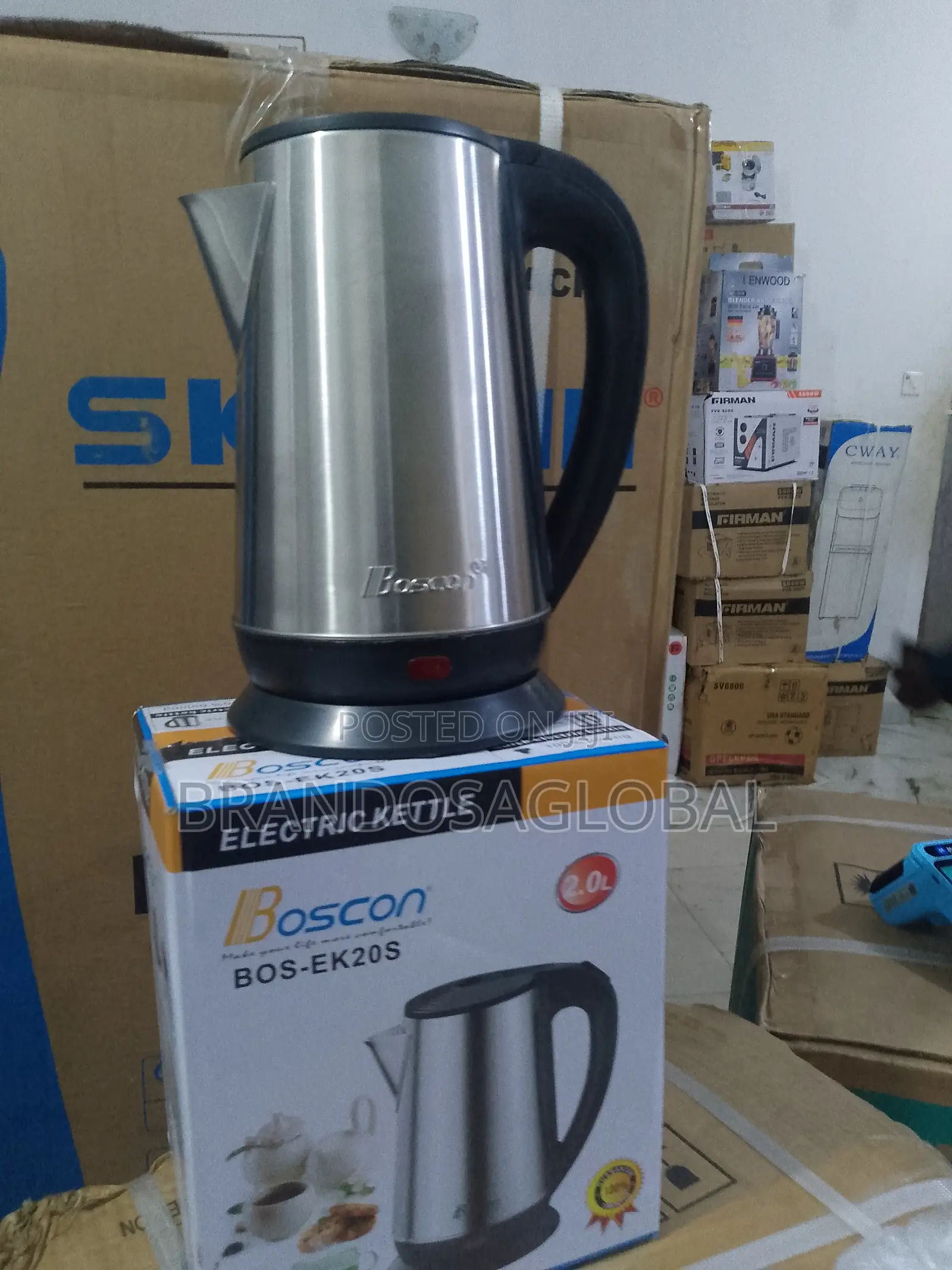 Boscon Bos-Ek20s – Durable 2l Electric Kettle for Daily Use