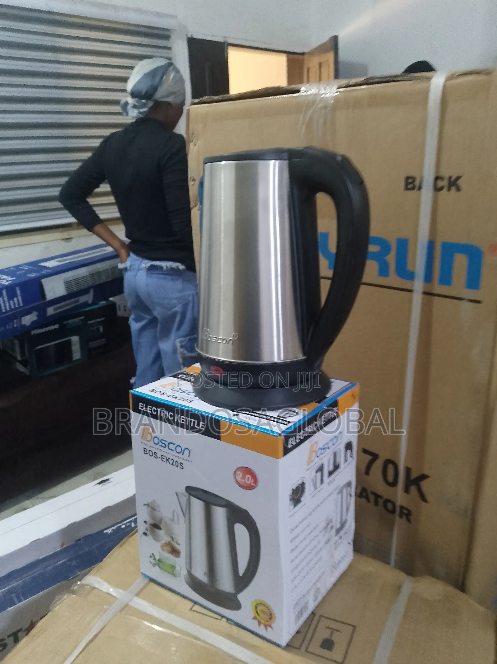 Boscon Bos-Ek20s – Cordless 2l Electric Kettle With Light Indicator