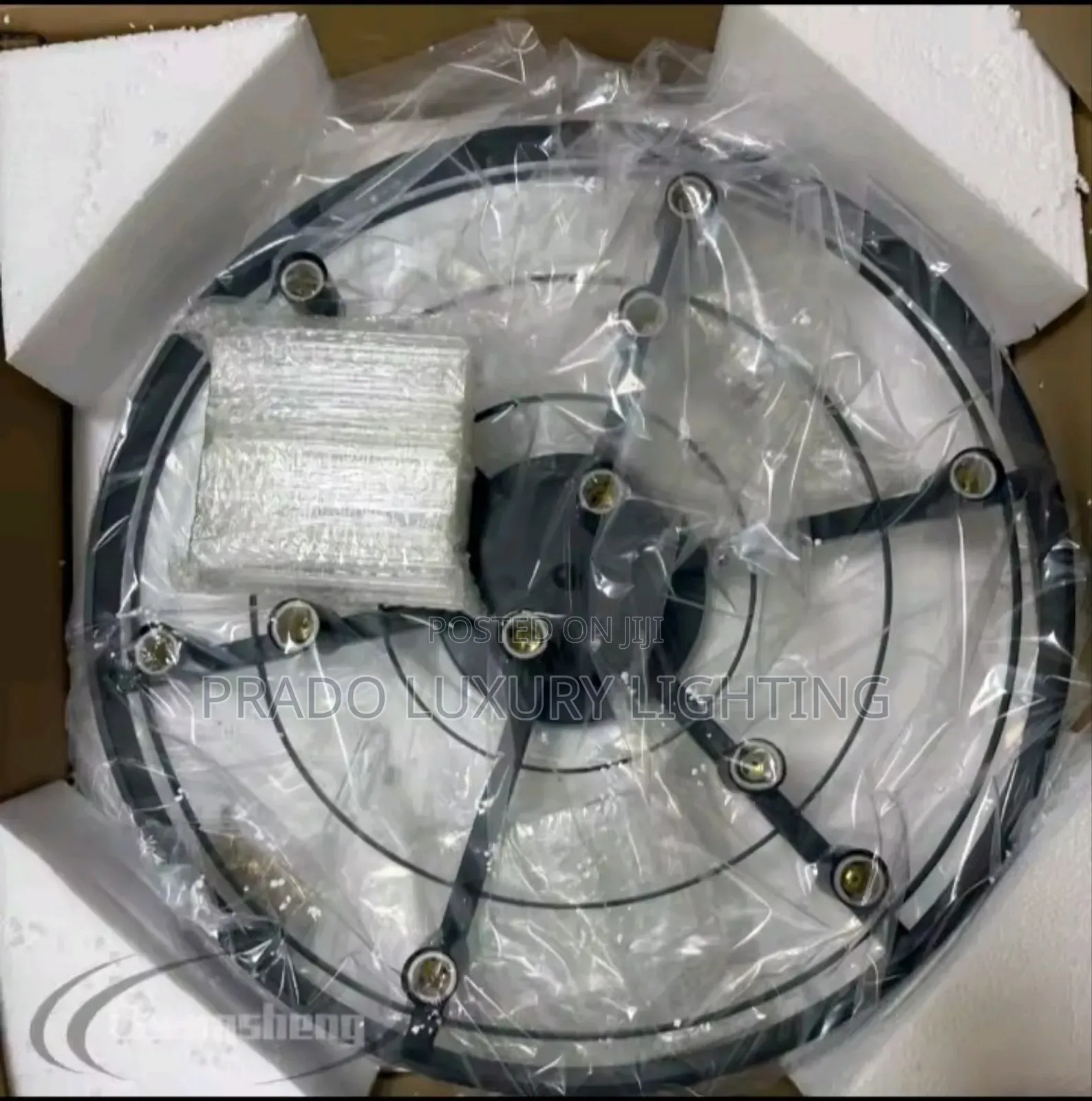 Black Crystal Chandelier Light