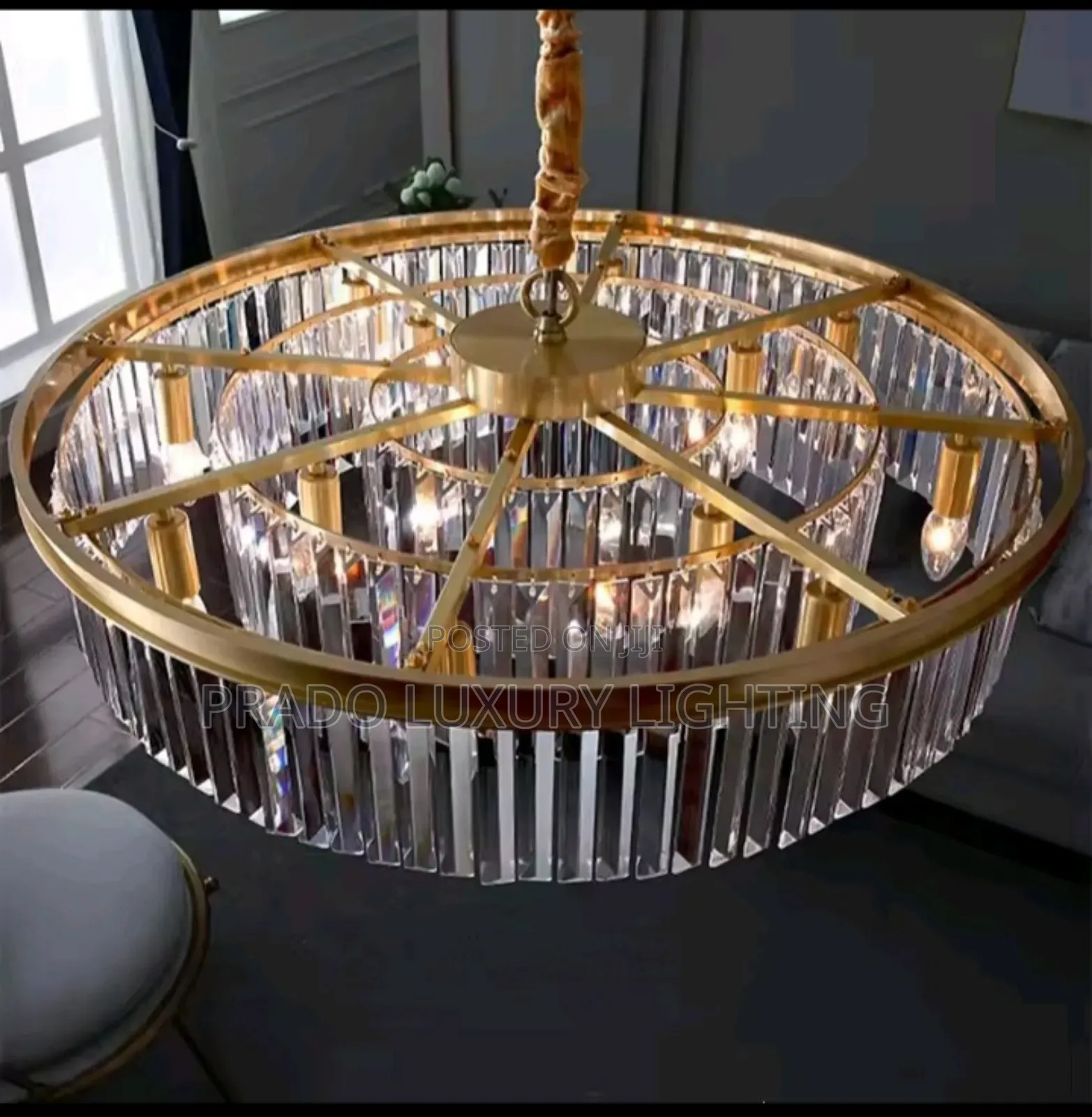 Black Crystal Chandelier Light