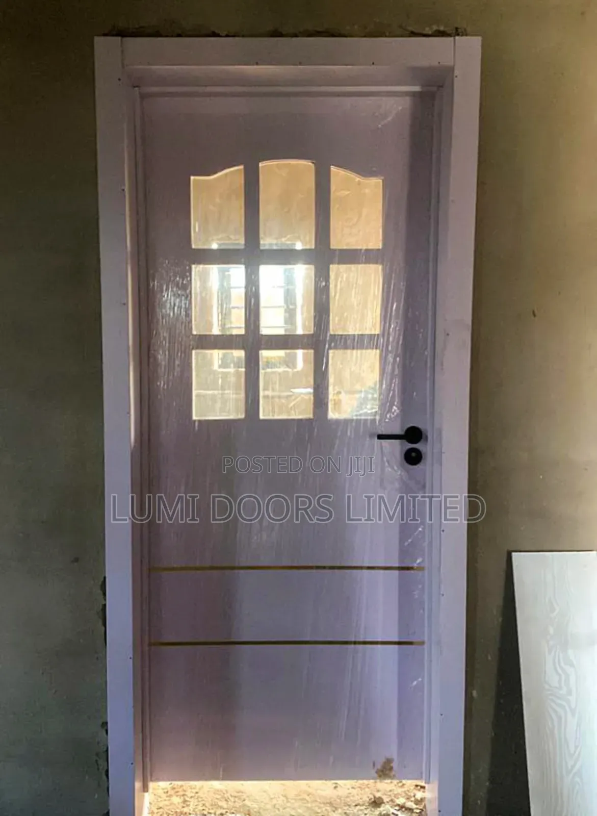 White Kitchen Glass Door