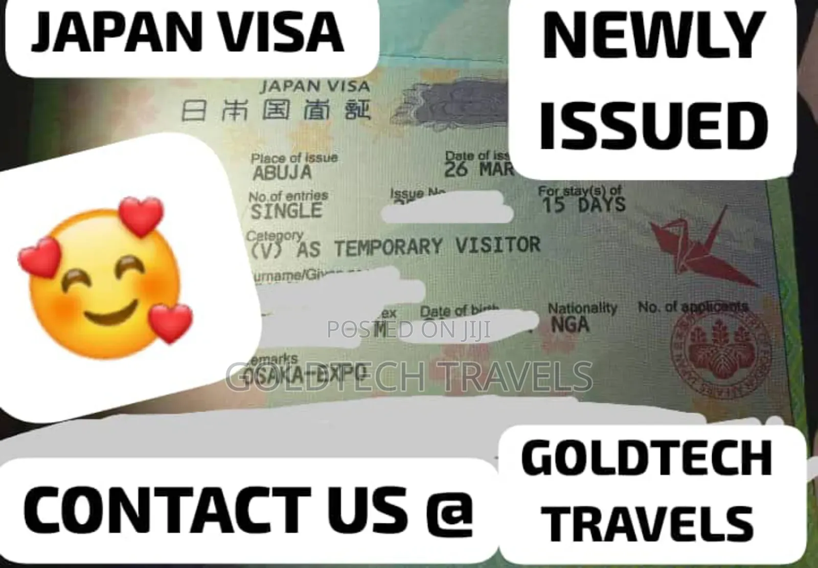 Japan Tourist (Conference) Visa Package Available