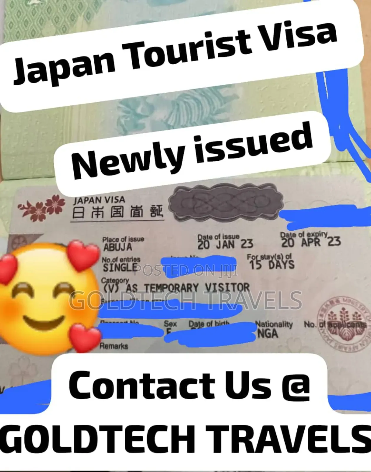Japan Tourist (Conference) Visa Package Available