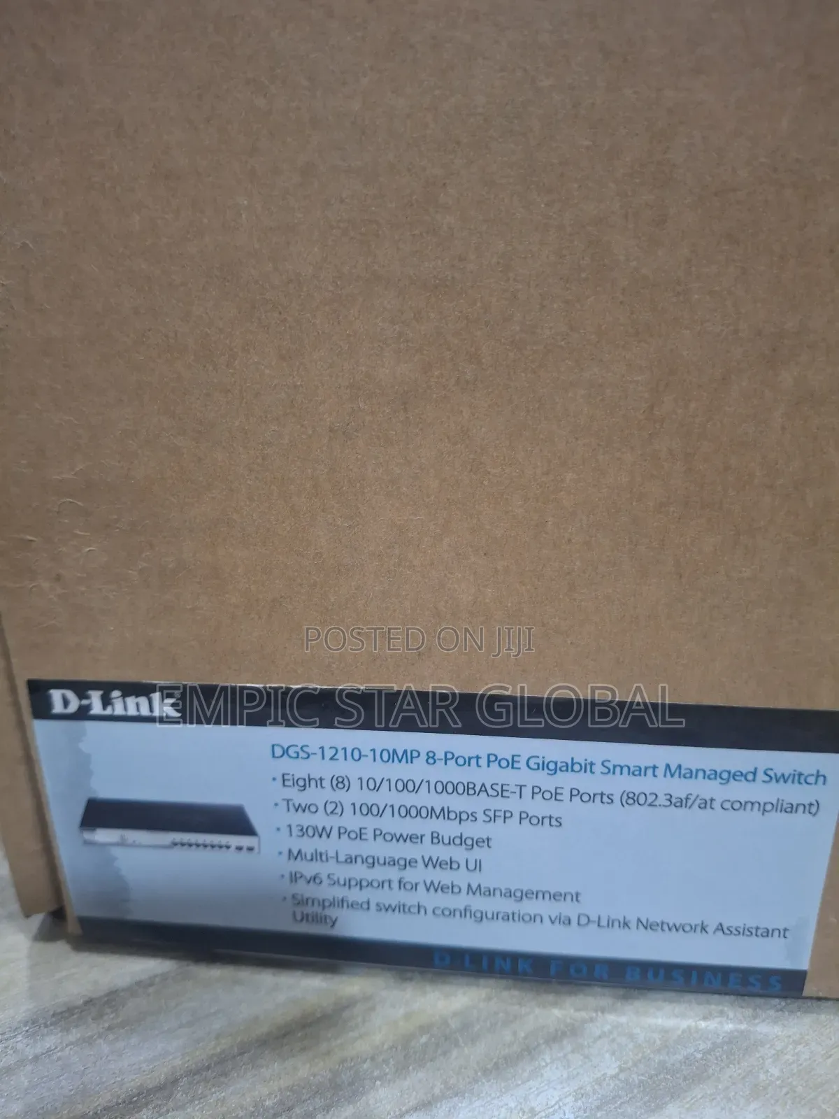 D-link Switch Dgs-1210-10mp Gigabit Poe 8port Managed