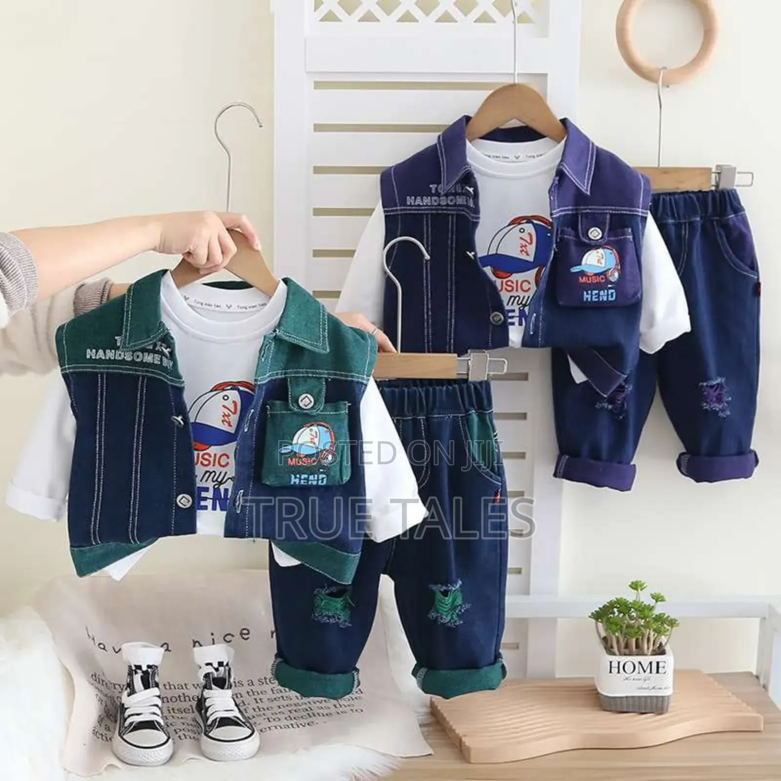 High Quality Denim Jeans 3in1 For Boys Ages 1 To 5 Years