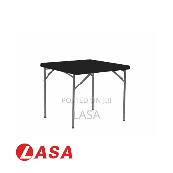 Square 86cm Folding Card Table - Black