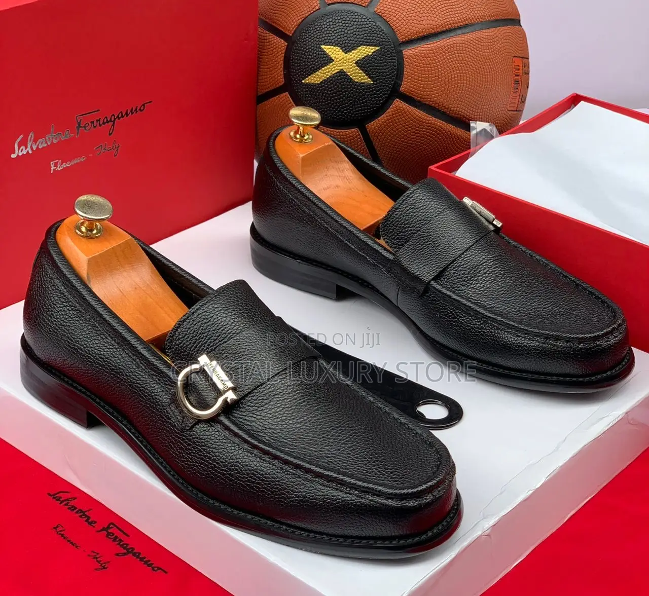 Salvatore Ferragamo Quality Luxury Men Genuine Leather Shoe