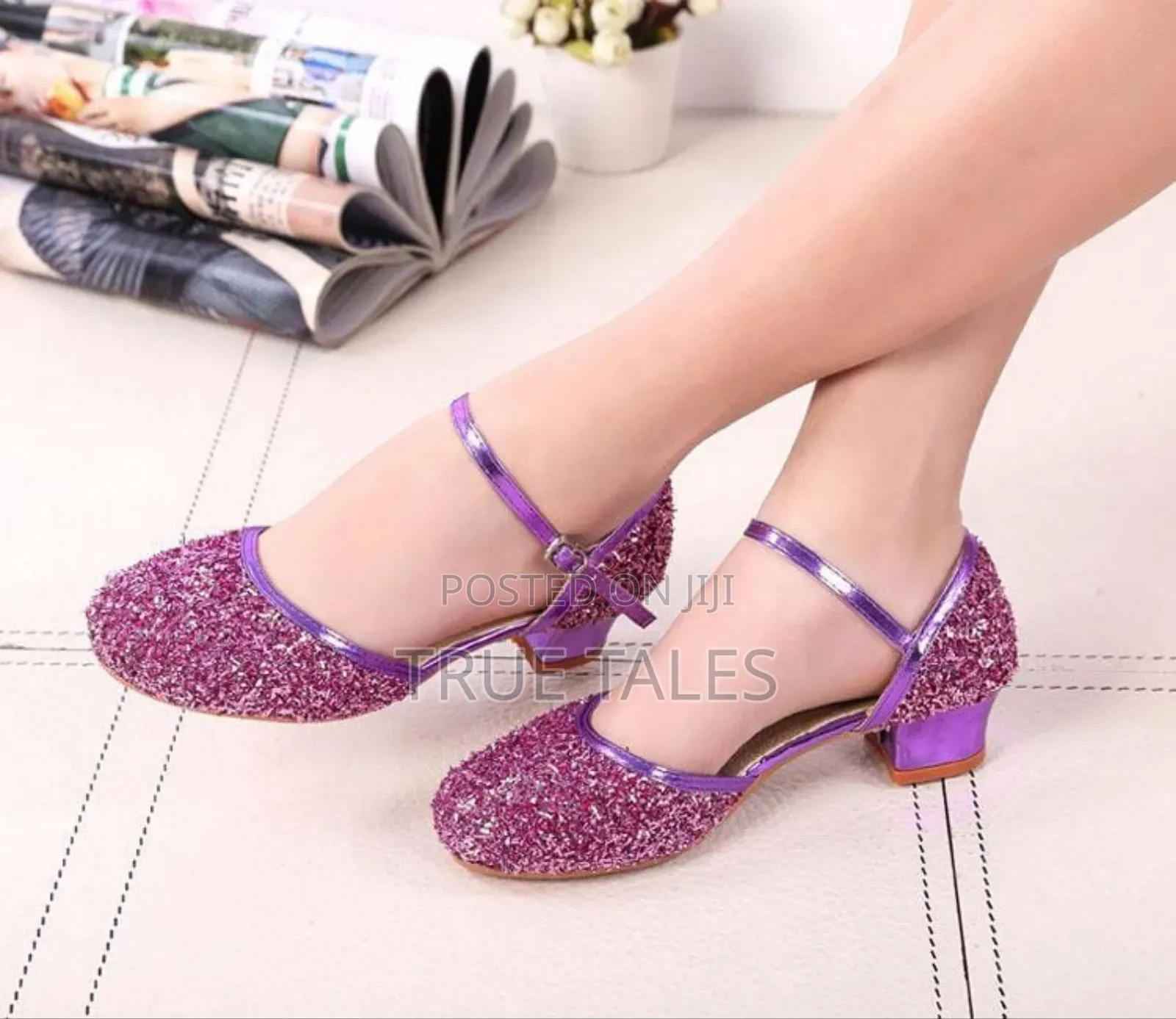 Girls Classy Glitter Cover Shoes