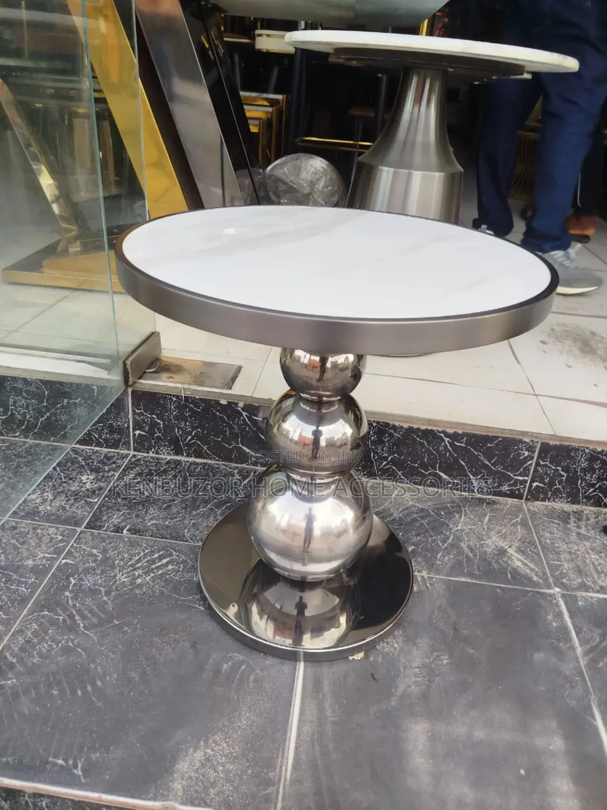 Round Side Table for Living Room Bedroom