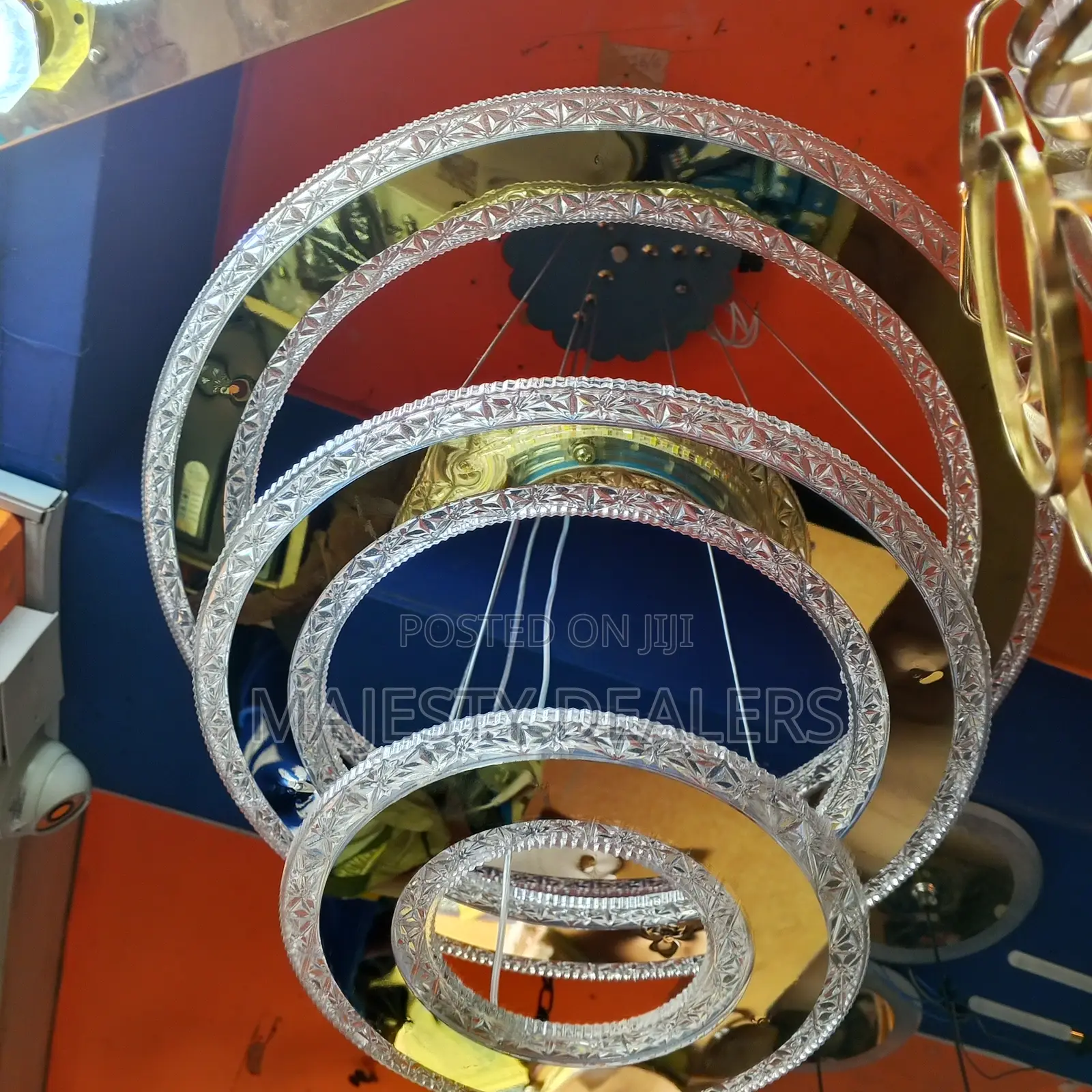 Led Chandelier Crystal 3 Dropping Mirror Colors Executive Fittings