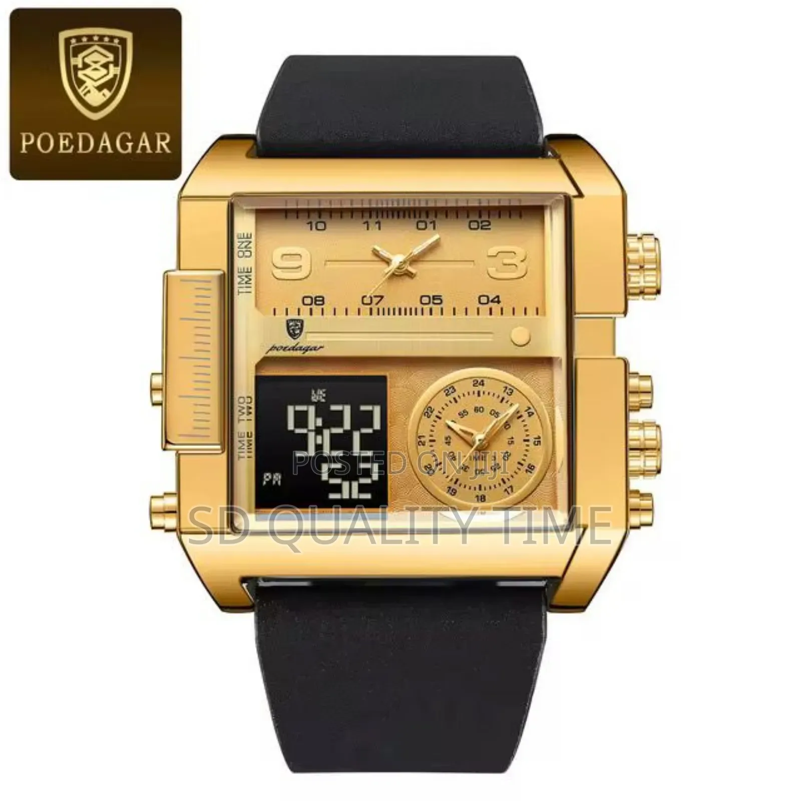 Poedagar Analog Digital Waterproof Wristwatch