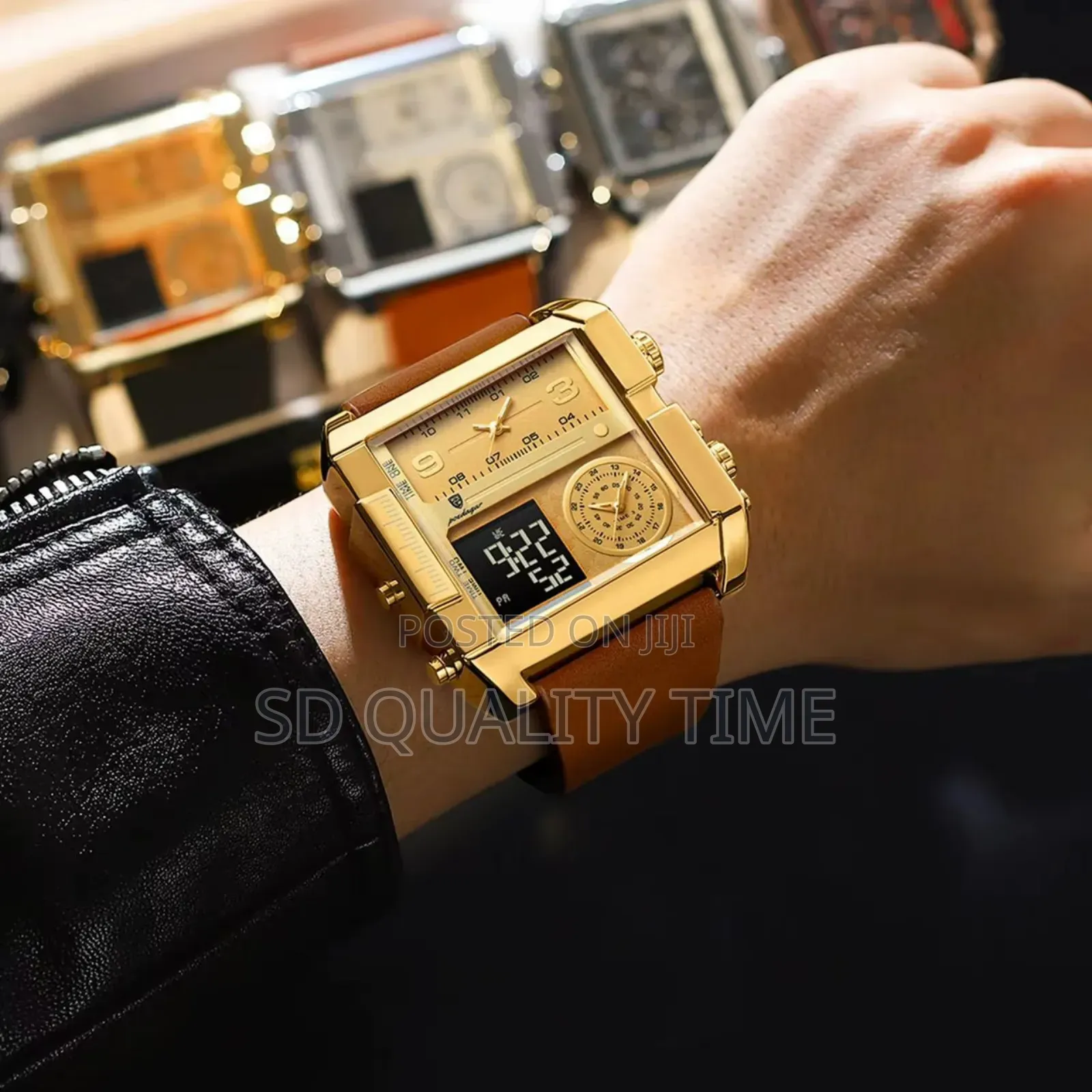 Poedagar Analog Digital Waterproof Wristwatch