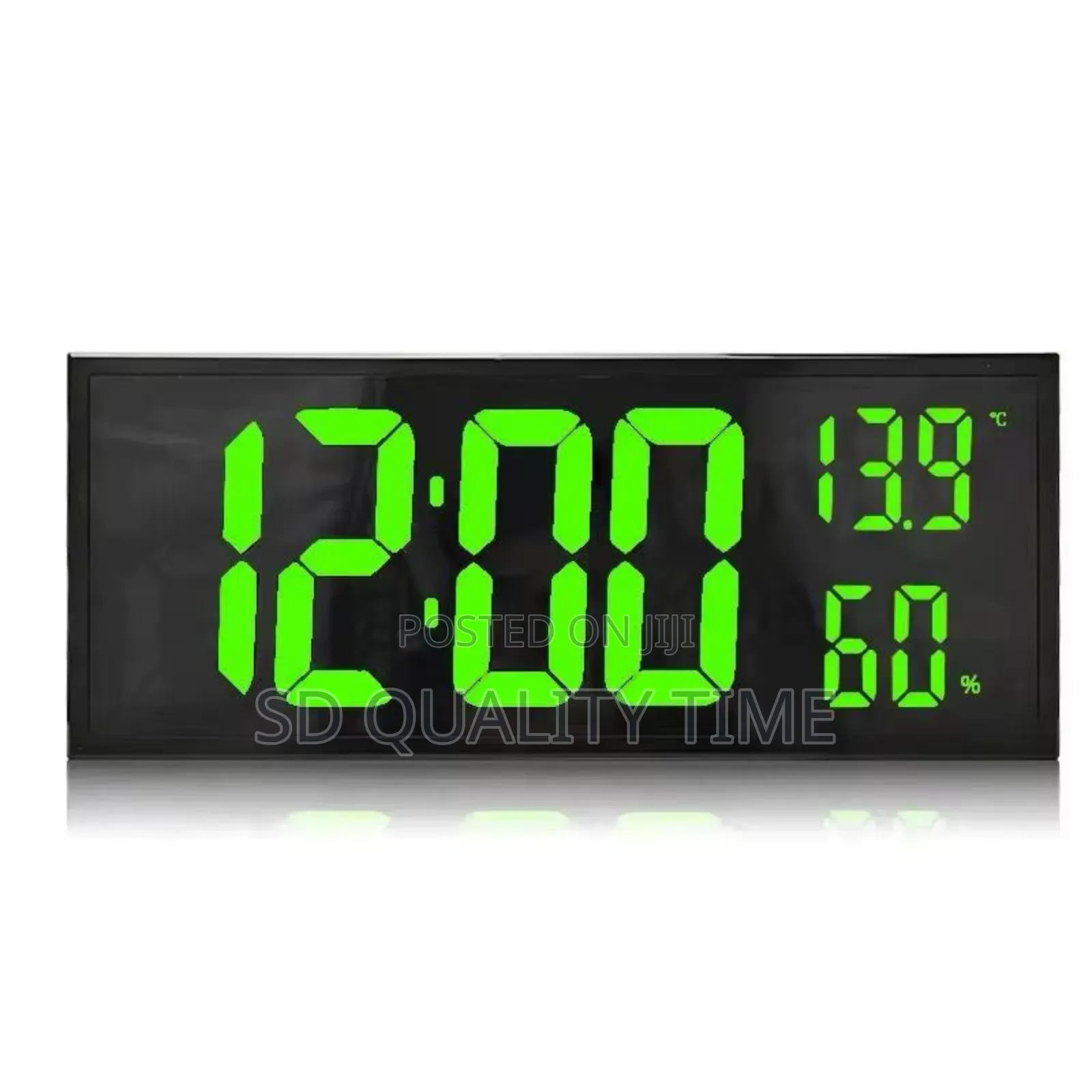 LCD Digital Led Wall Clock With Remote Control (16 by 7")