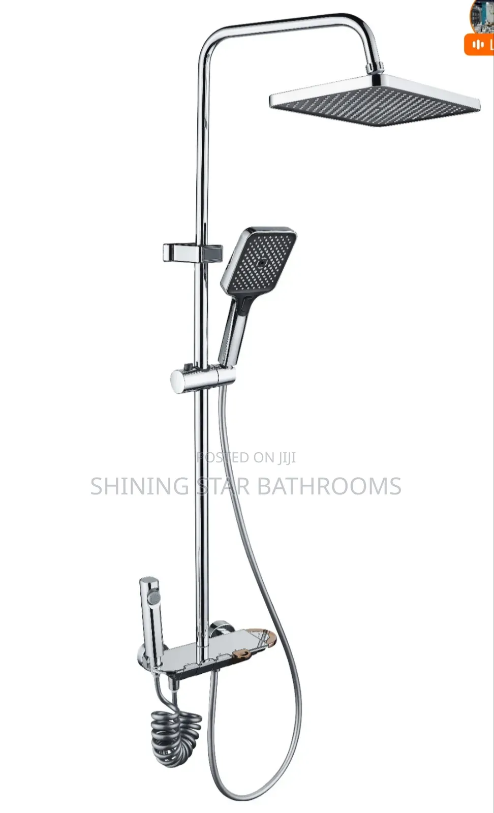 Chrome Gold Standing Shower Set