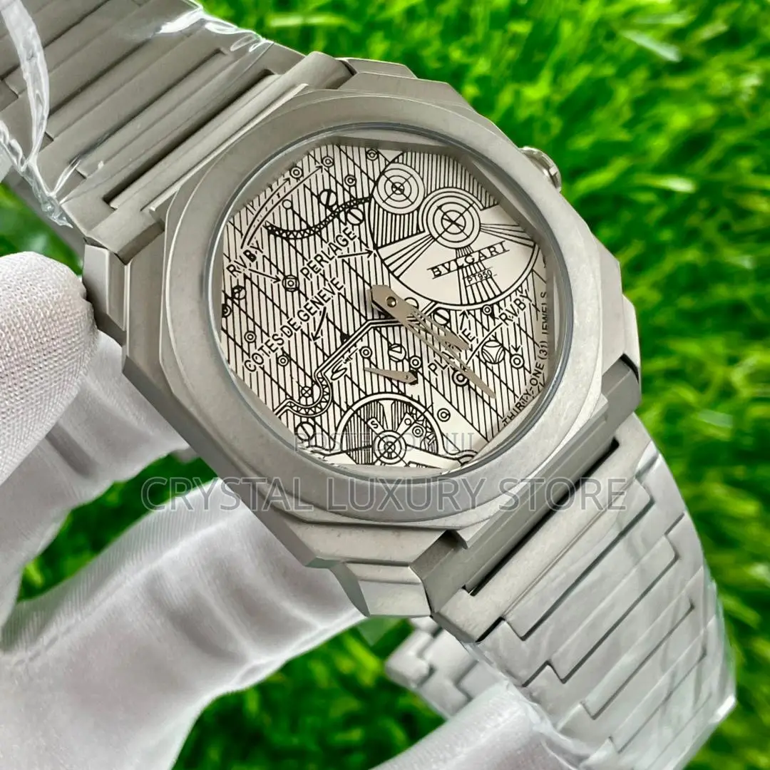 Bvlgari Quality Luxury Men Chronograph Wristwatch