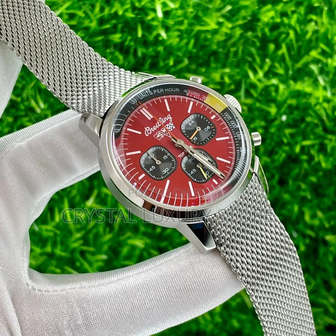 Breitling Quality Luxury Men Net Chain Strap Wristwatch