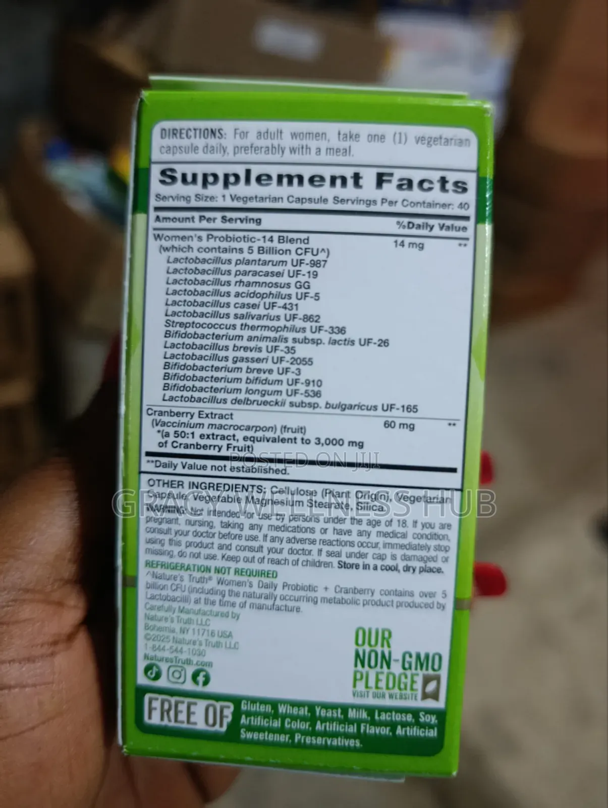 Women's Daily Probiotics+ Cranberry 5 Billion Cpu