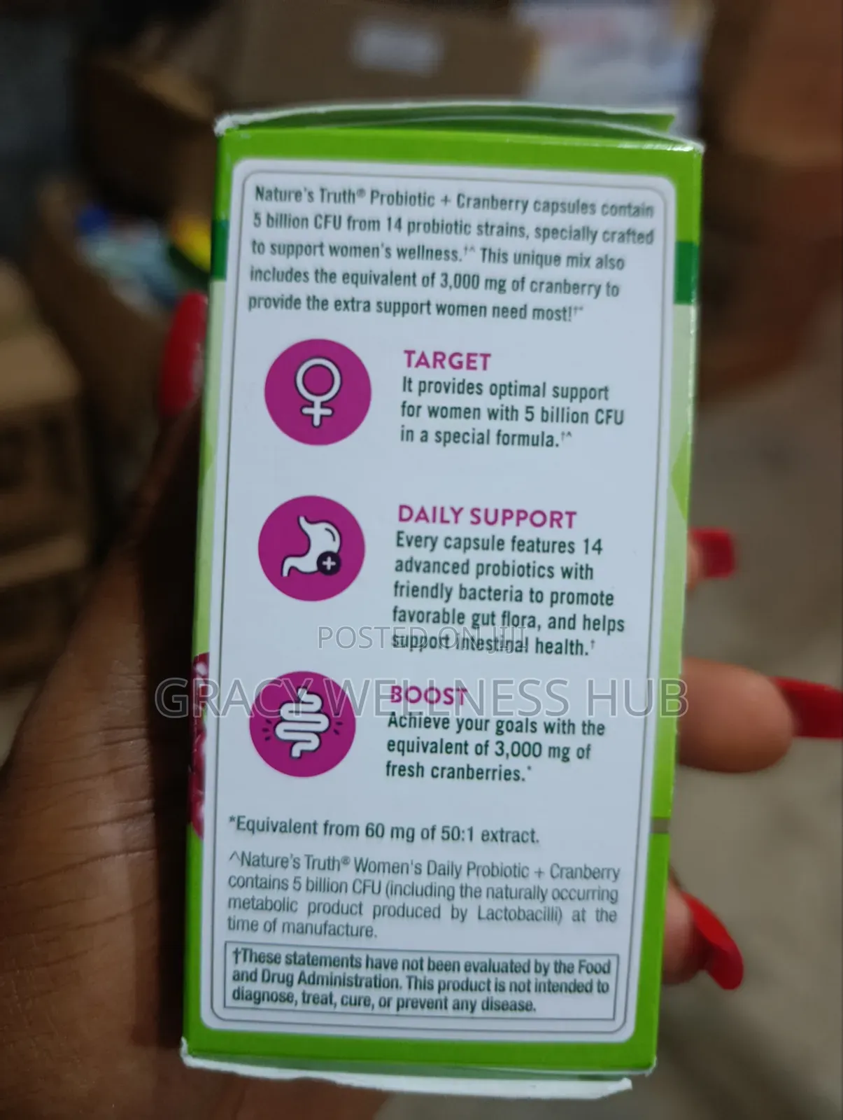 Women's Daily Probiotics+ Cranberry 5 Billion Cpu
