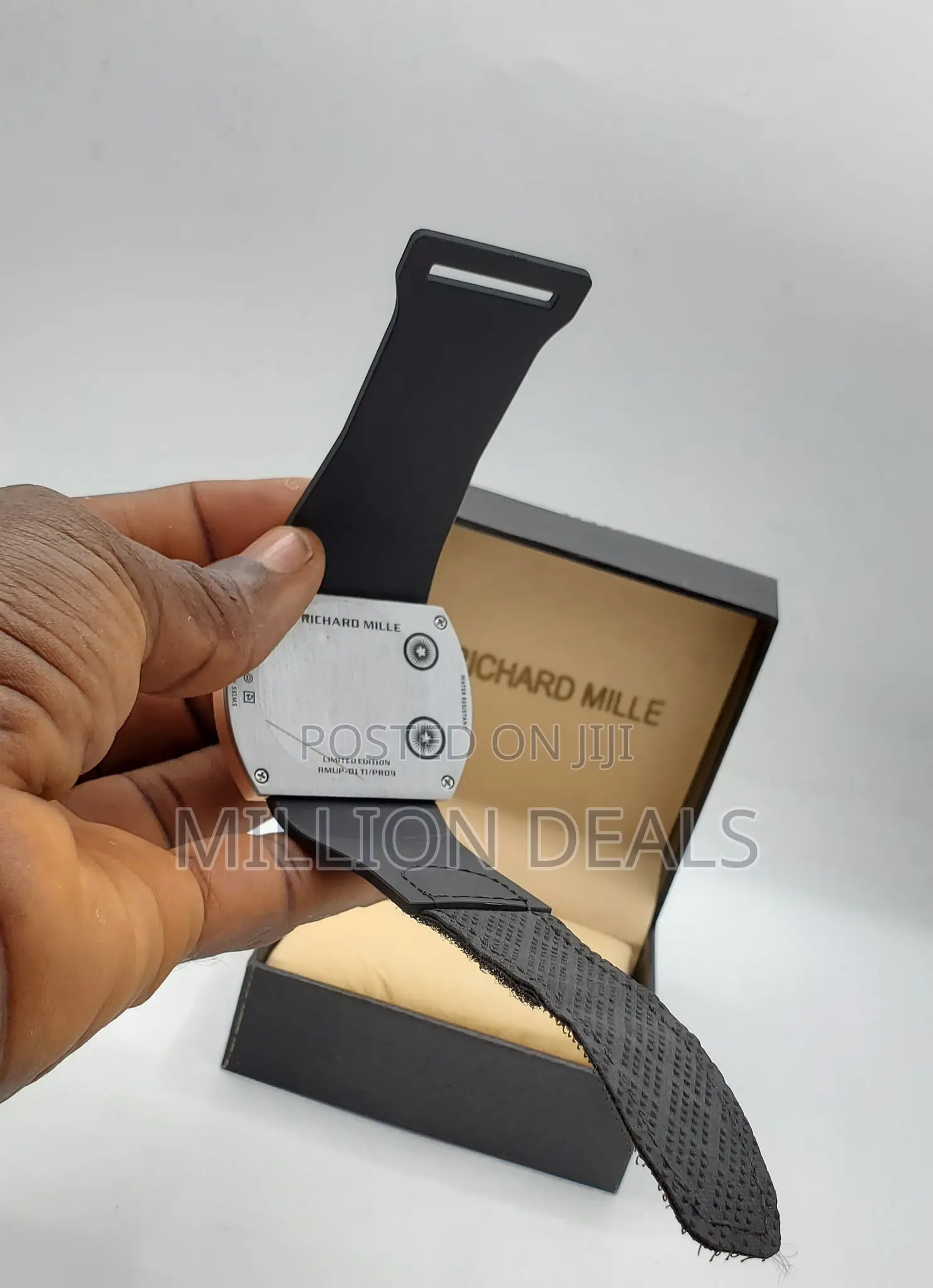 Classic Vogue Richard Mille Rubber Leather Strap Men's Wrist Watch