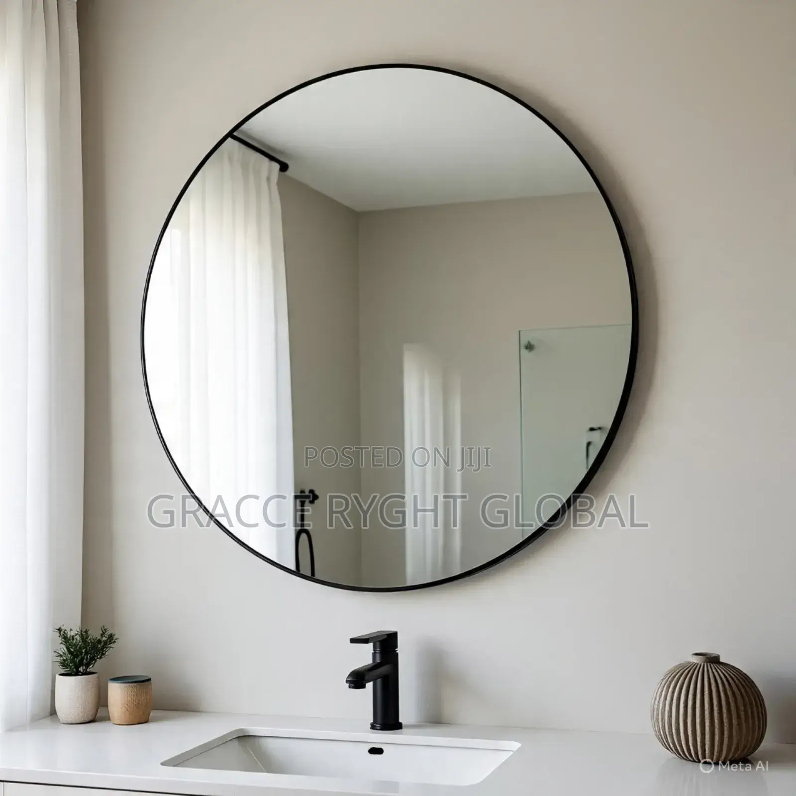 80cm Black
Aluminum Frame
Mirror P