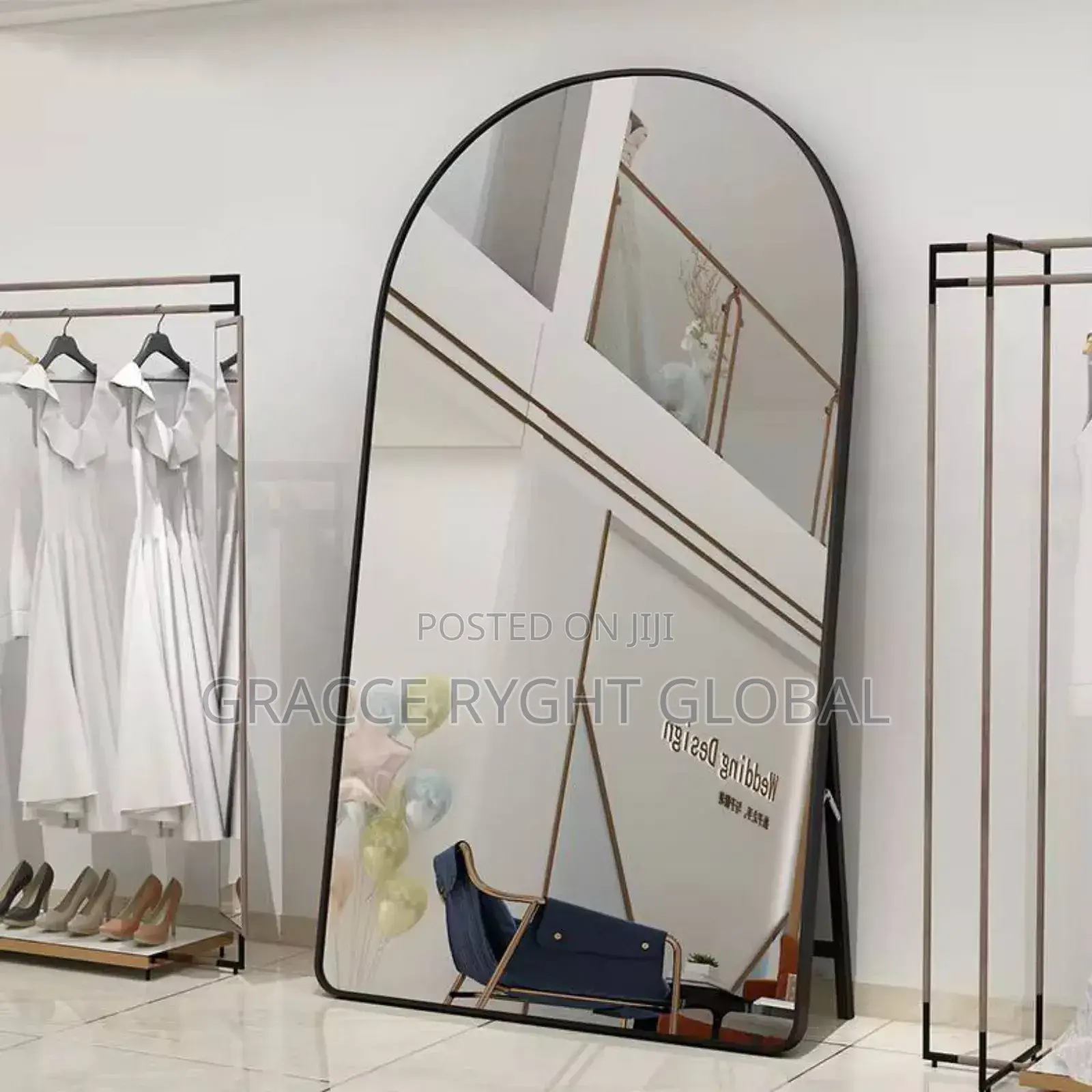 Black Frame Standing Mirror