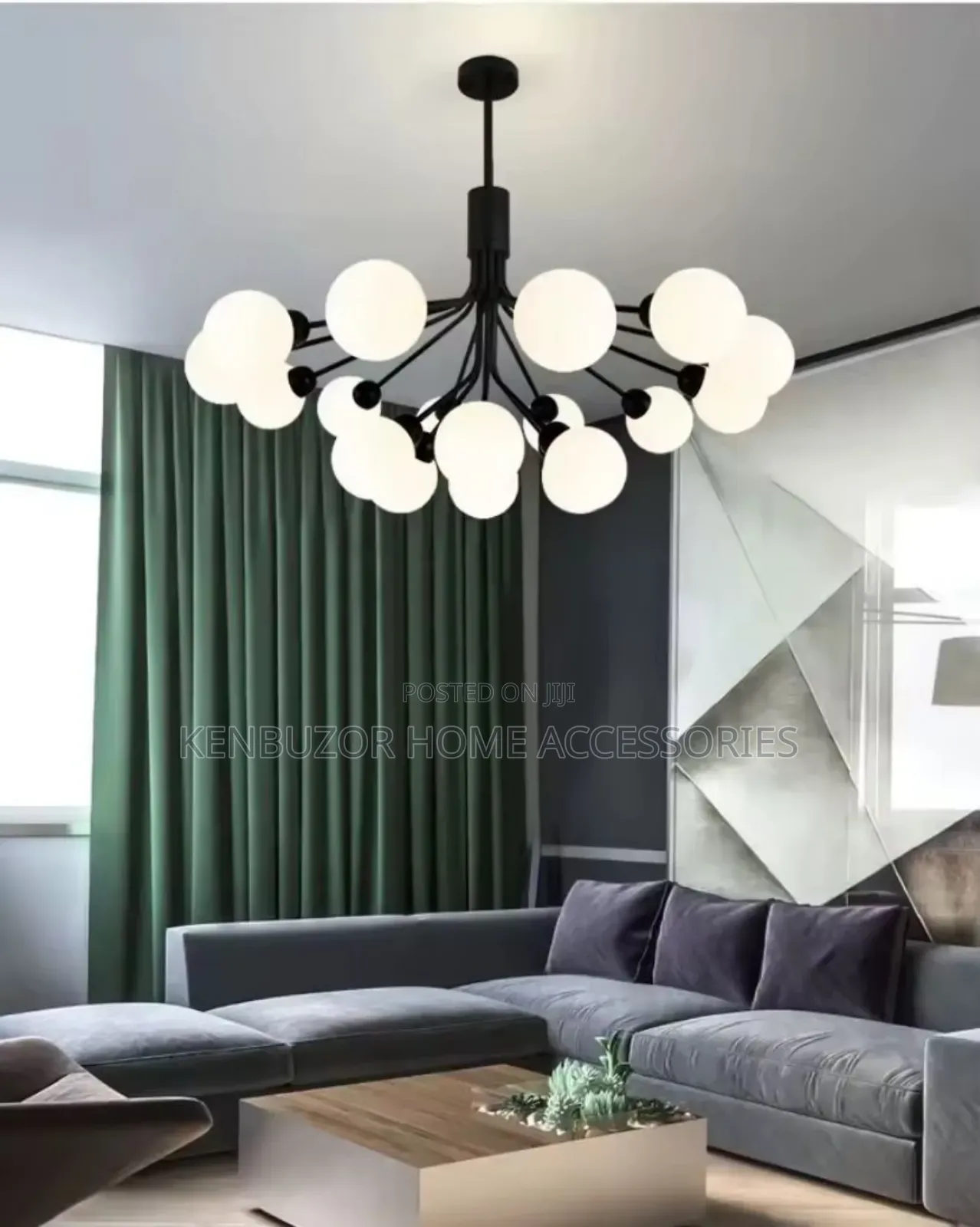 12 Glass Warm Home Chandelier