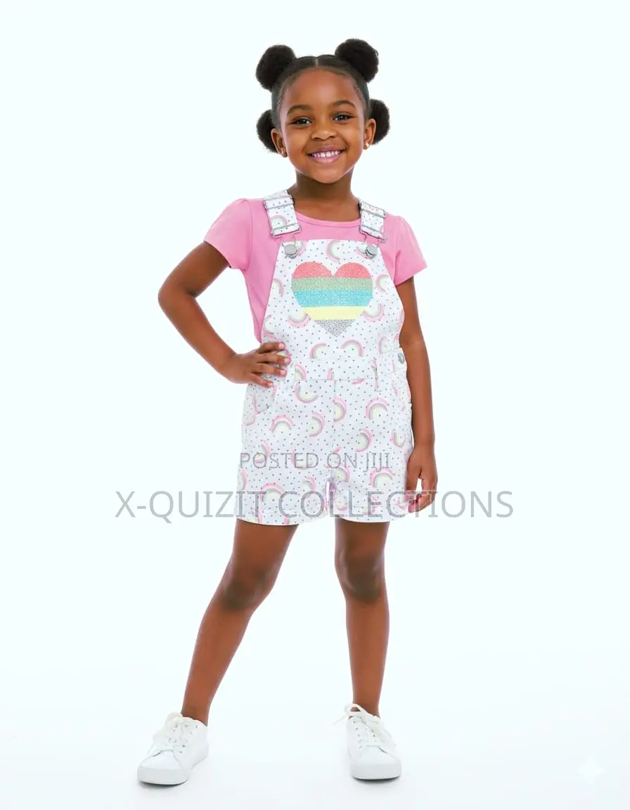 Tropical Floral Print Overalls and Top Set (18m-5yrs)