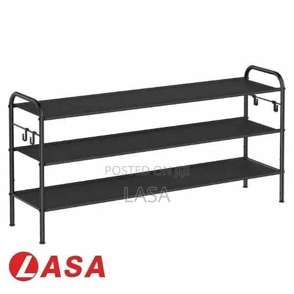 3-Tier Shoe Rack With Side Holders