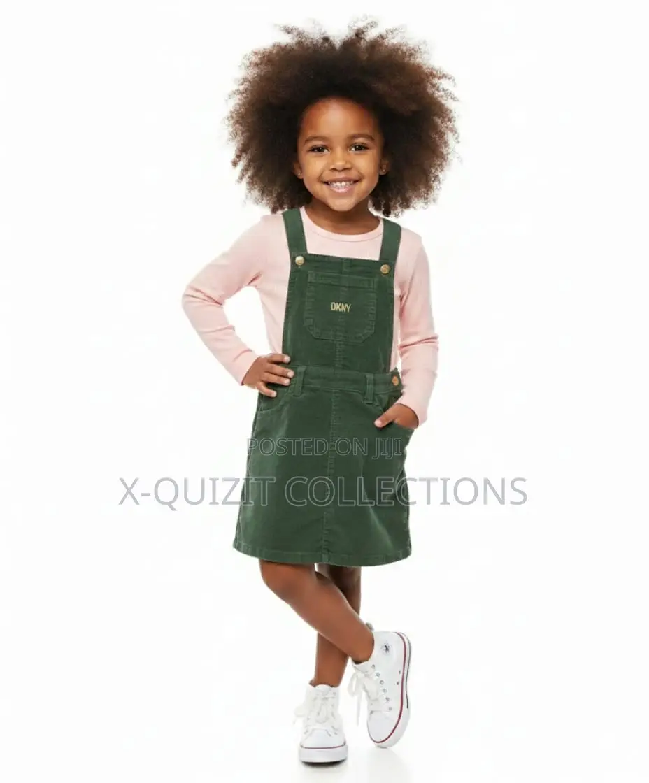 Dkny Girl Overall Dress 2 Piece Set (3y-6y)