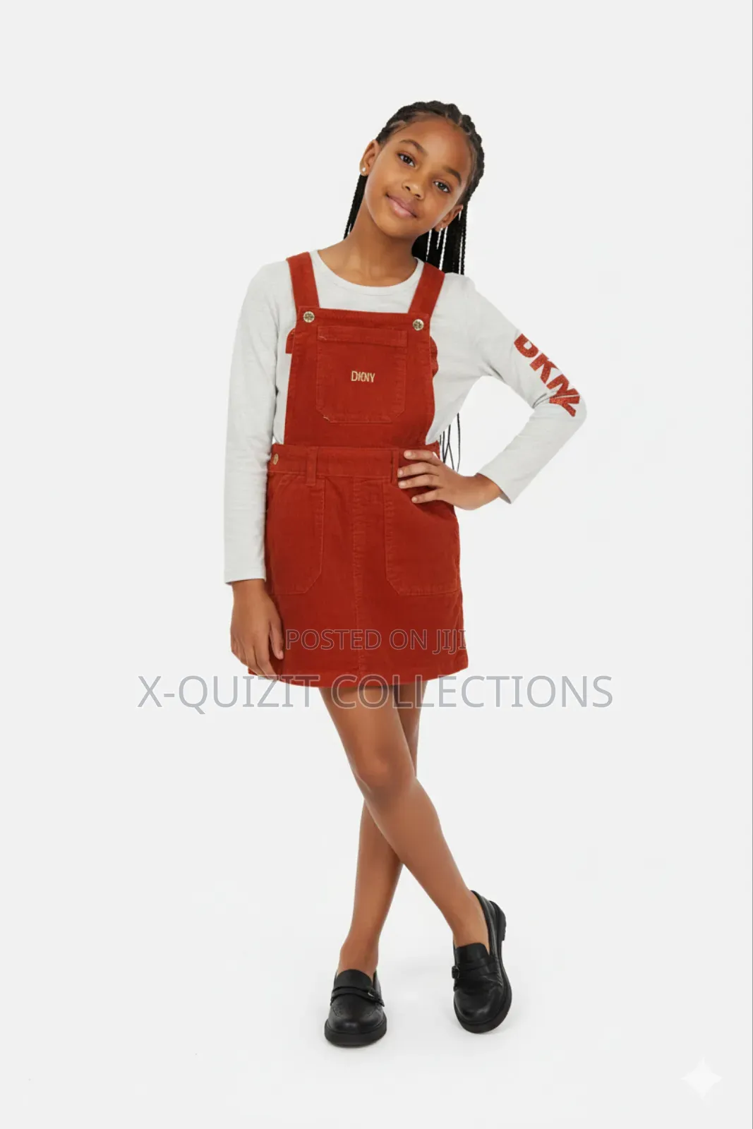 Dkny Girl Overall Dress 2 Piece Set (3y-6y)