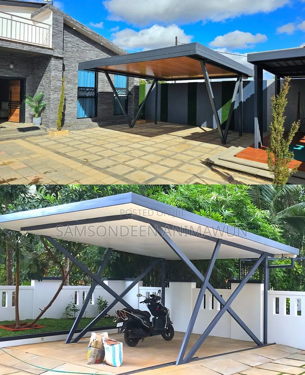 Metal Frame Carport With Polycarbonate Roof – Premium Build!