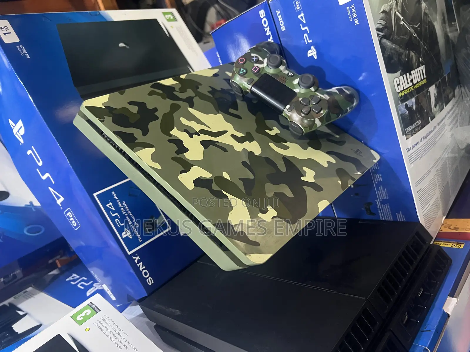 Ps4 Slim + 10 Installed Games Both Fc26,Gta5,N F S,Mk,Cod More