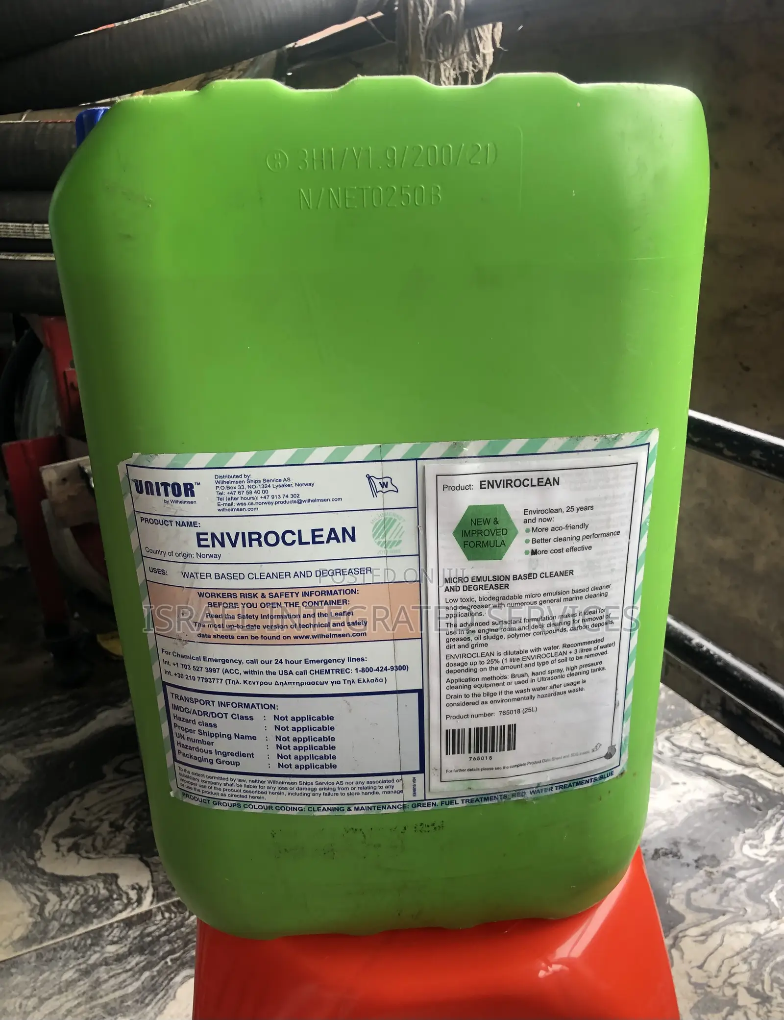 Unitor Enviroclean Water Based Cleaner and Degreaser (25l)