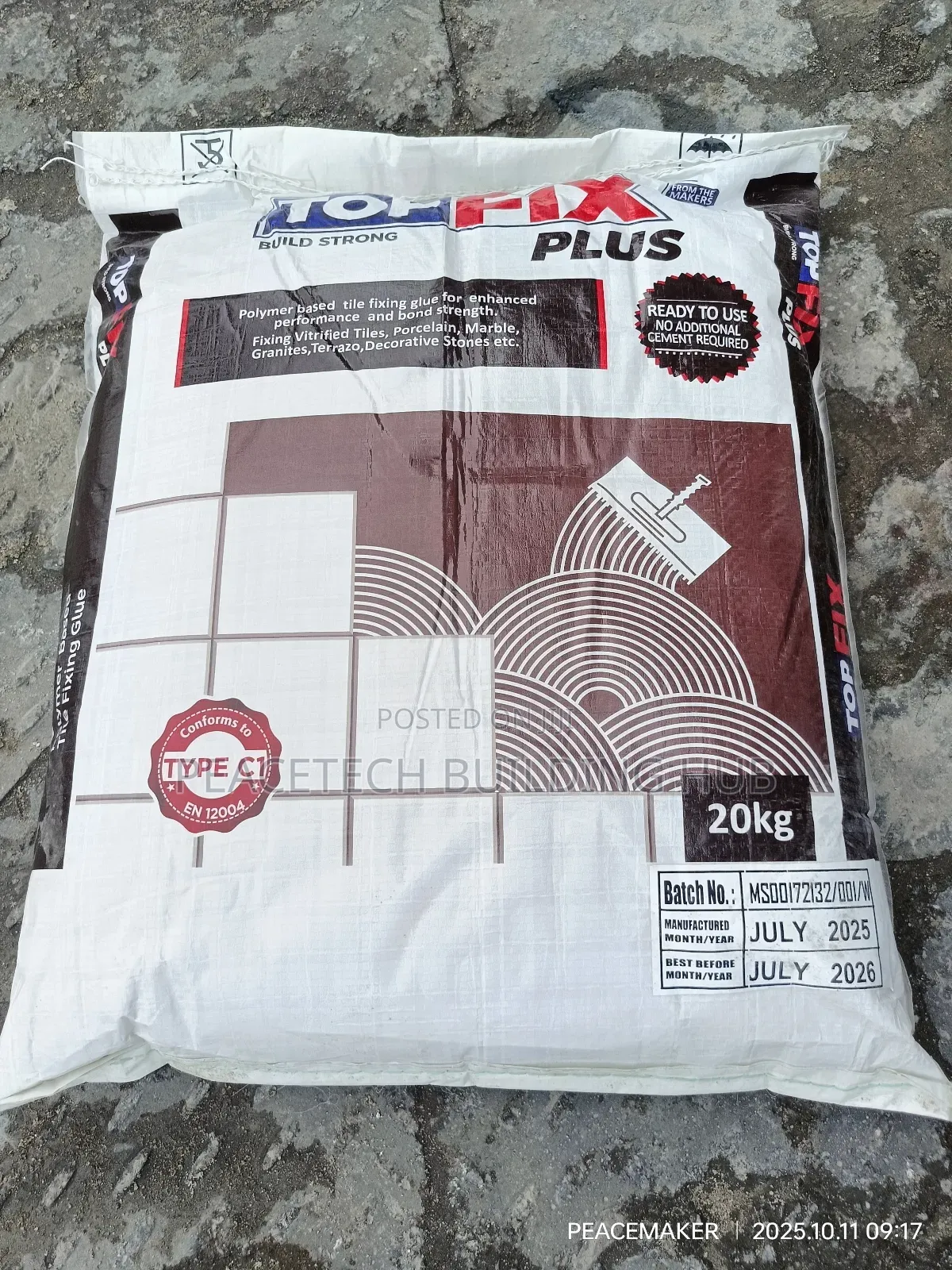 Topfix Super Tile Adhesive 20kg