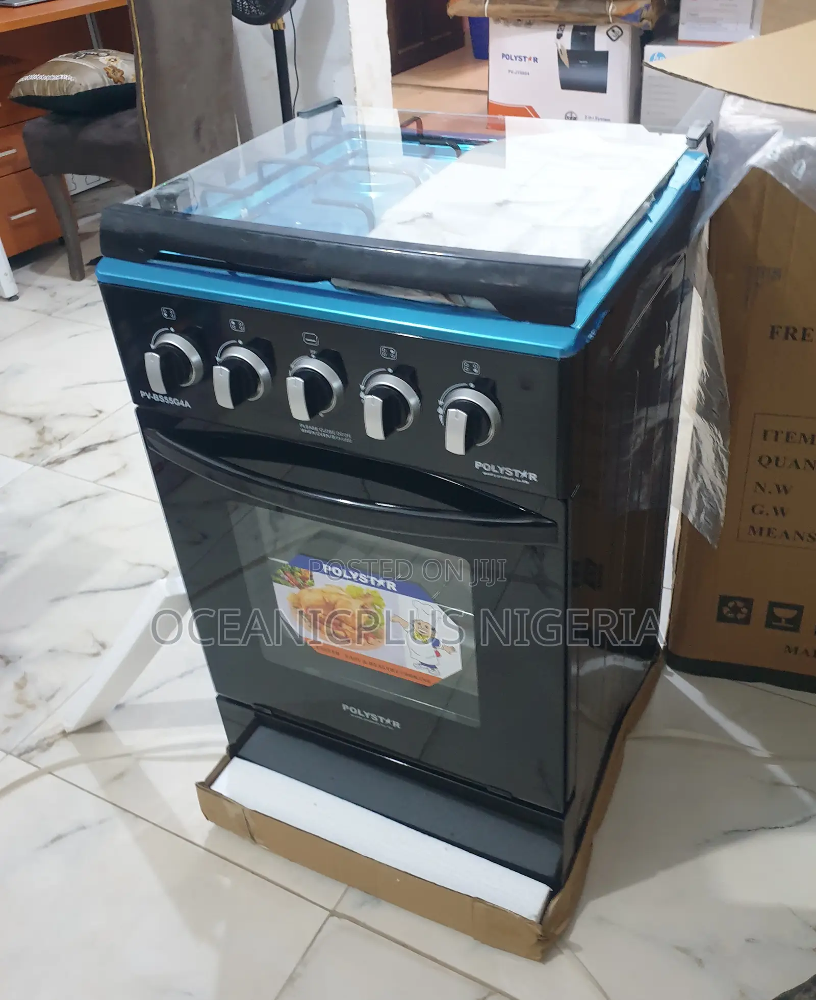 Limited Offer Polystar 4 Burner Gas Cooker Burners Oven | Pv-Bs55g4a